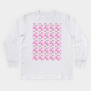 Flamingos Pattern Kids Long Sleeve T-Shirt